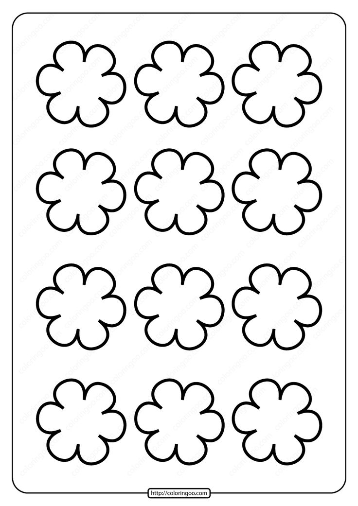 Printable simple flower pattern pdf coloring page printable flower pattern flower templates printable flower templates printable free