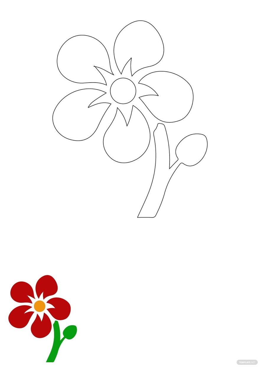 Free flower coloring pages