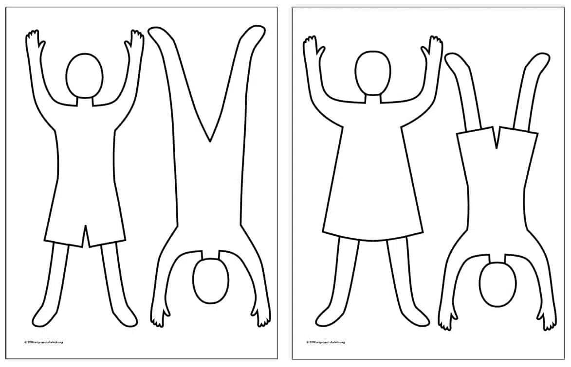 Easy coloring page of kids flying