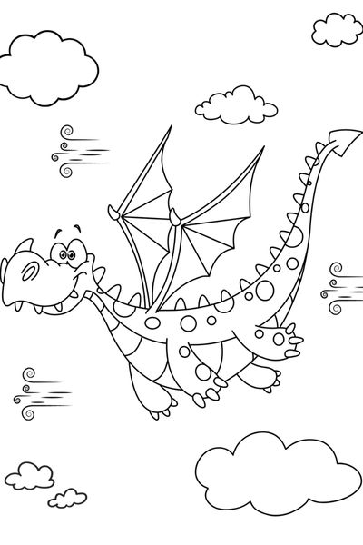 Dragon coloring pages for kids