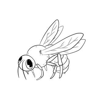 Page easy bee coloring pages vectors illustrations for free download