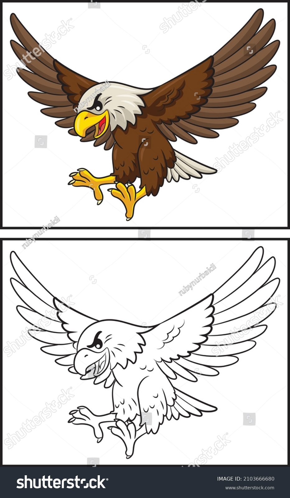 Bald eagle outline royalty