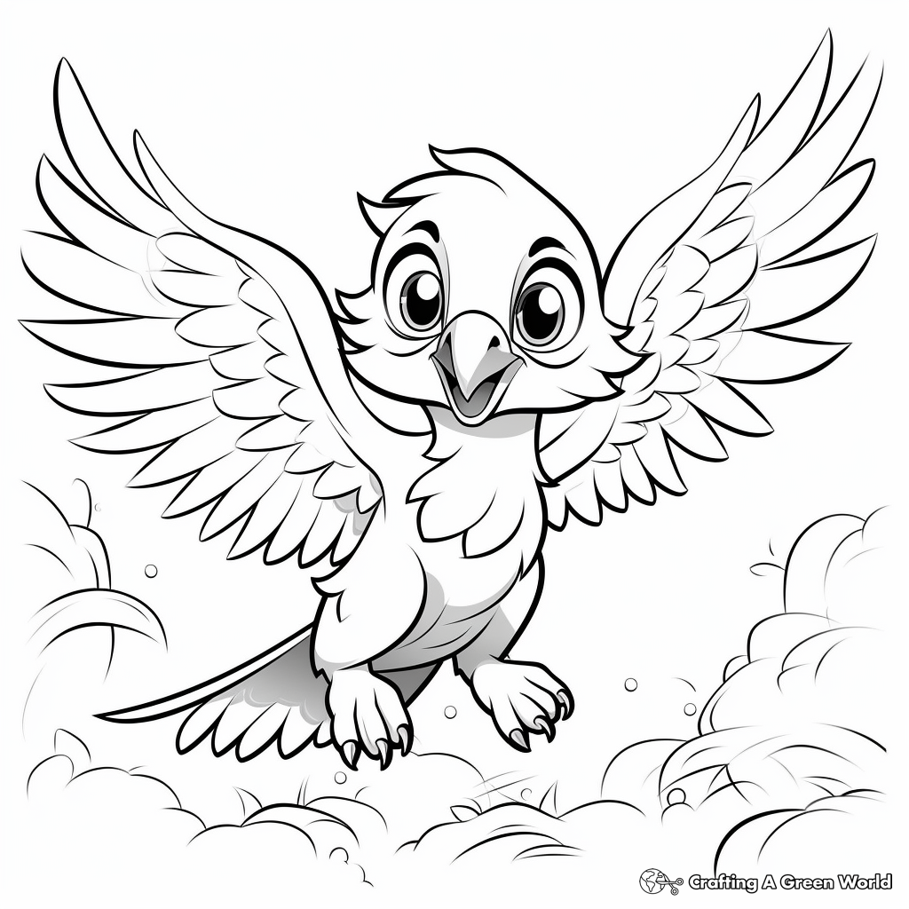 Flying eagle coloring pages