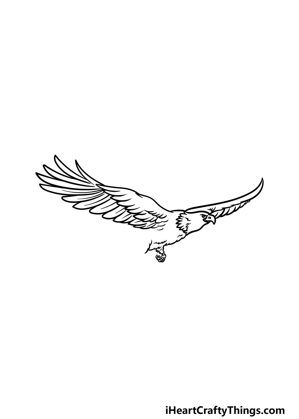 Flying eagle drawing