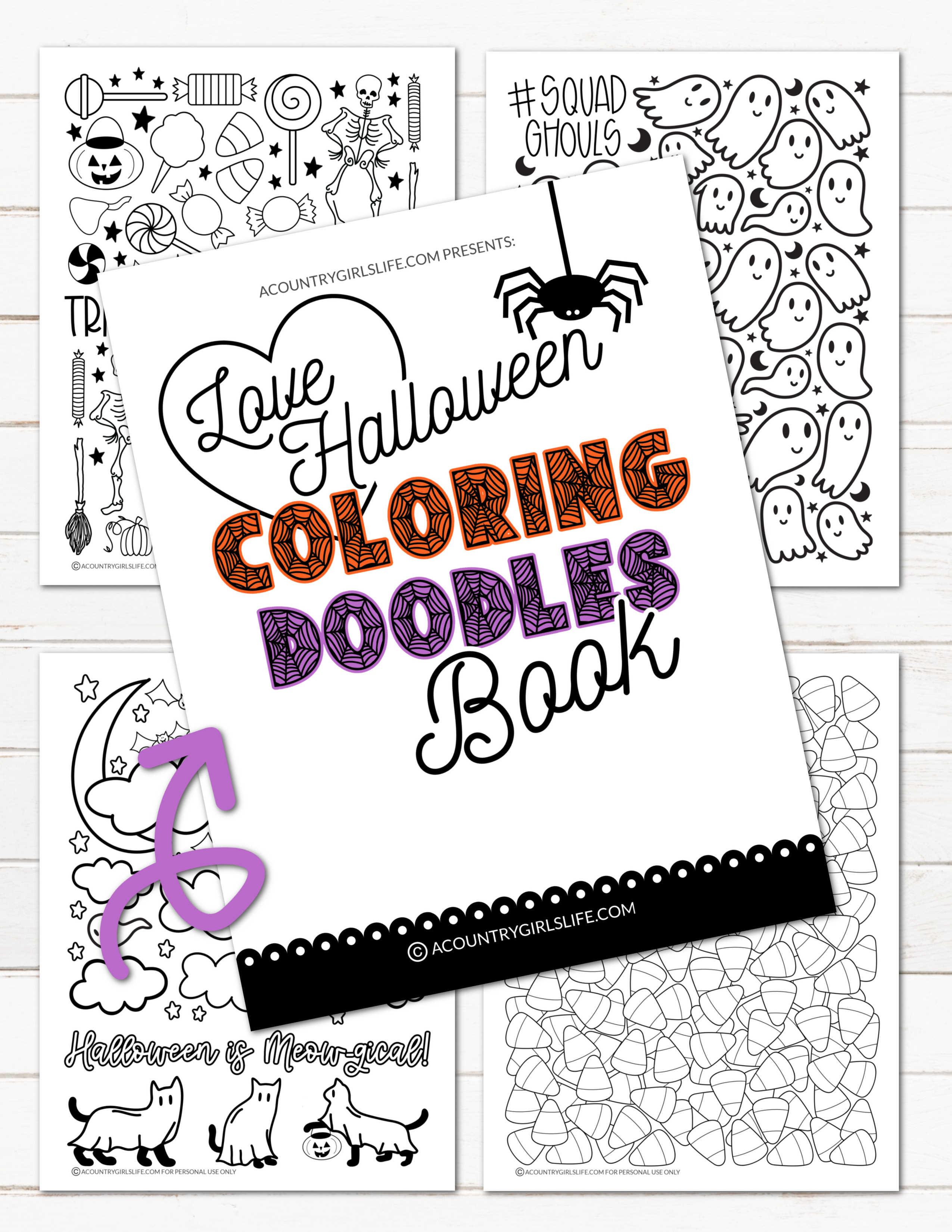 Free halloween coloring pages cute