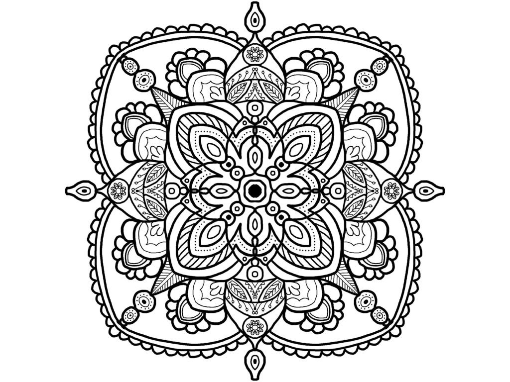 Easy coloring pages for adults