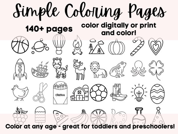 Coloring pages for kids coloring pages printable coloring pages digital coloring pages toddler simple coloring pages simple color