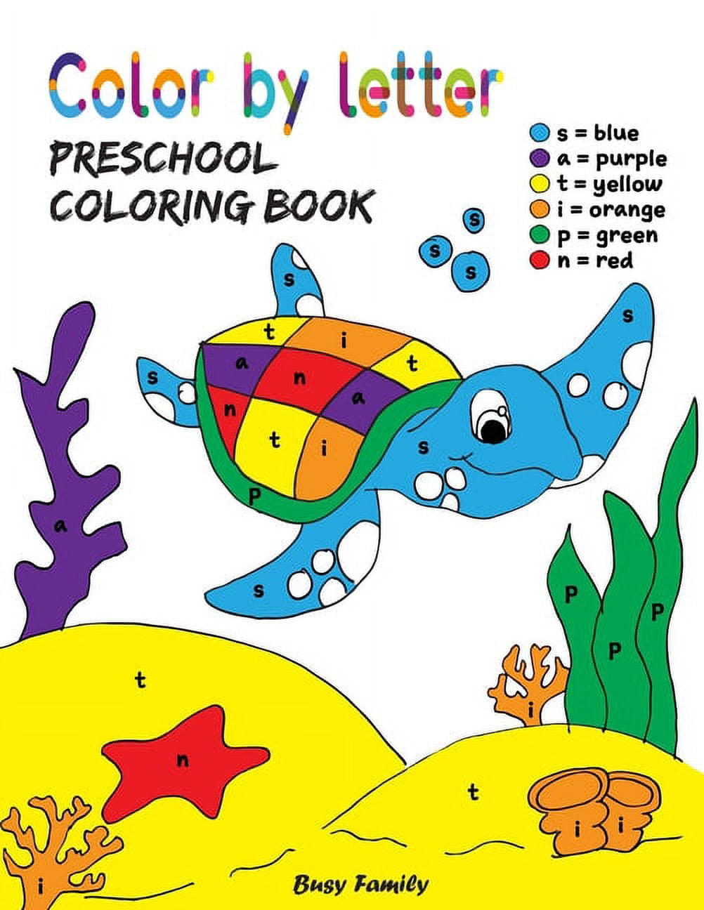 Color by letter preschool coloring book color by letter for kids ages