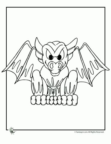Gargoyle halloween coloring page woo jr kids activities childrens publishing monster coloring pages halloween coloring pages halloween coloring