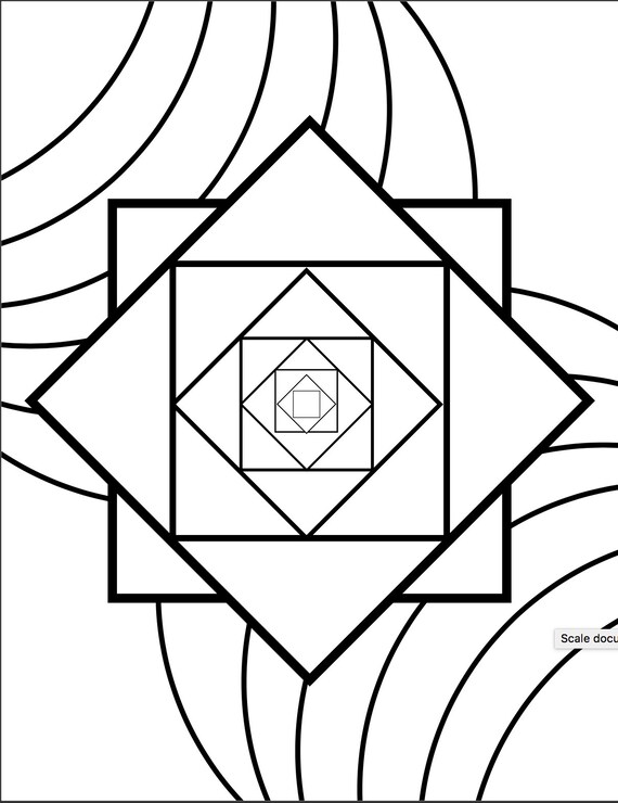 Geometric coloring pages adult coloring book geometriccreative printable
