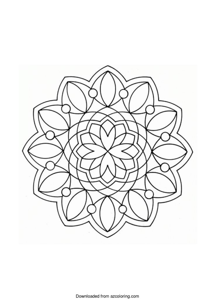 Simple geometric coloring page