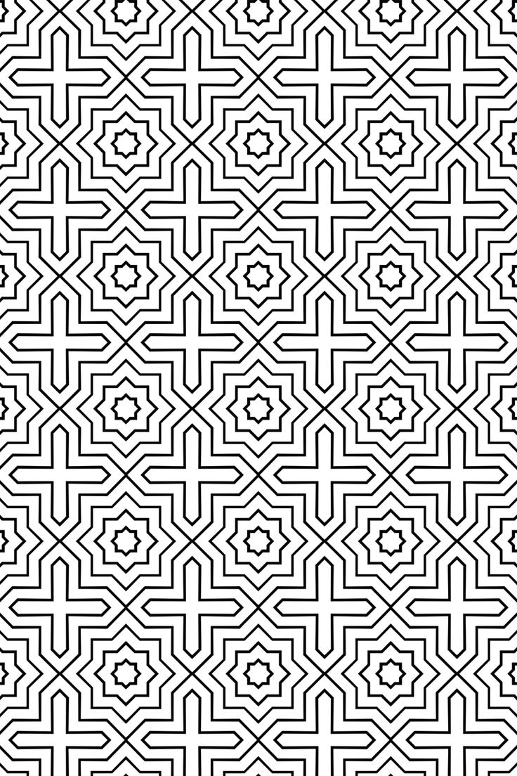 Simple and easy geometric coloring pages printable