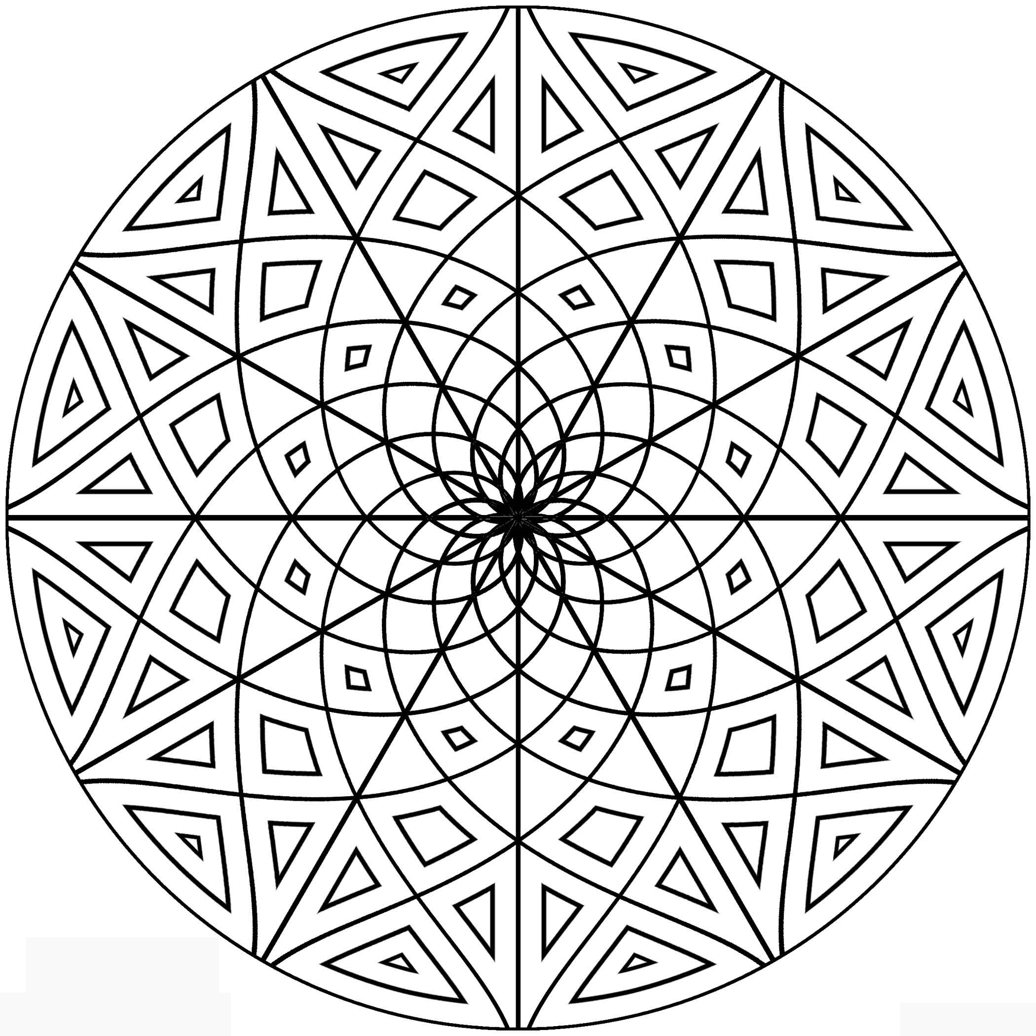 Free printable geometric coloring pages for kids