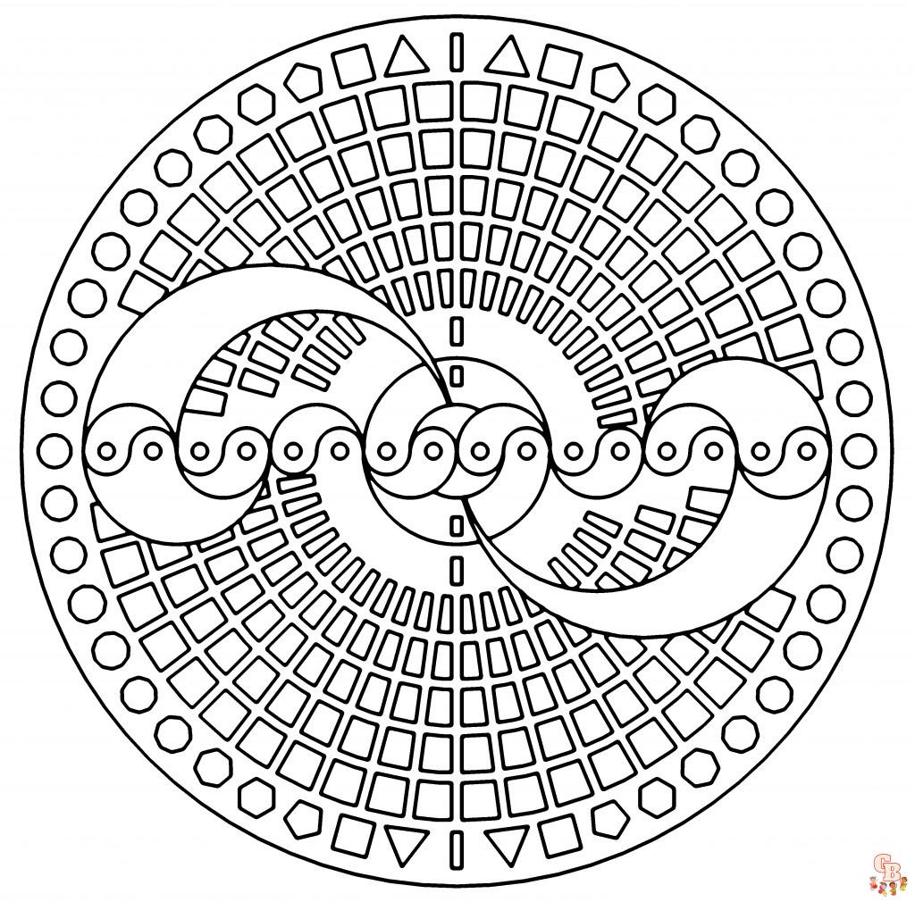 Free geometric coloring pages