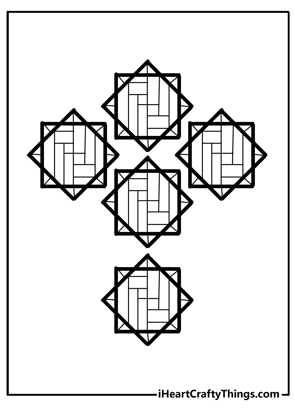 Geometric coloring pages free printables
