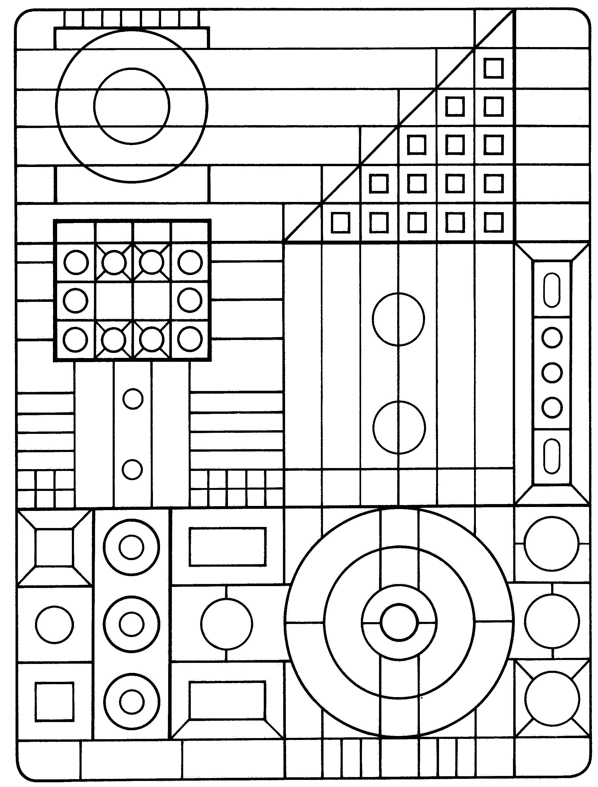 Free printable geometric coloring pages for kids