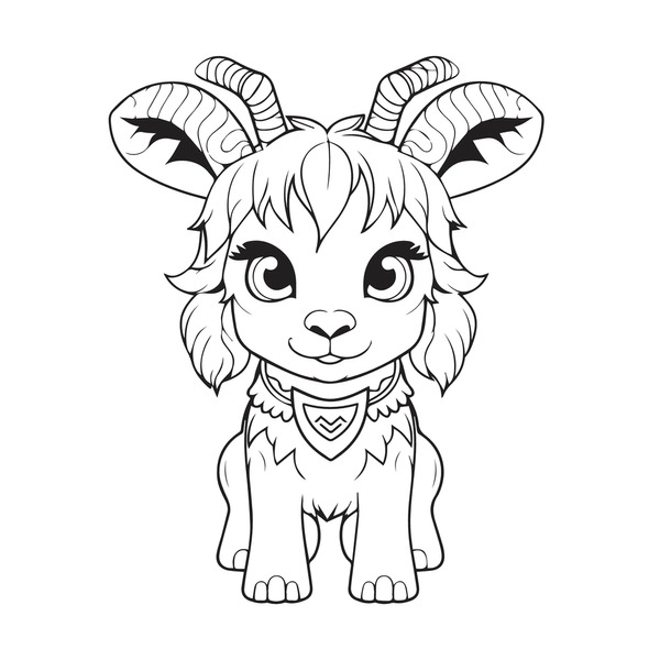 Thousand cute goat line royalty