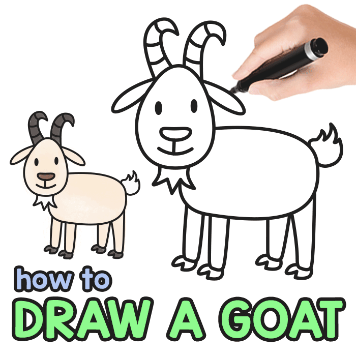 How to draw a goat â step by step drawing tutorial