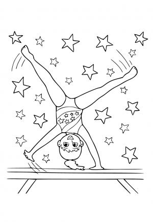 Free printable gymnastics coloring pages for adults and kids