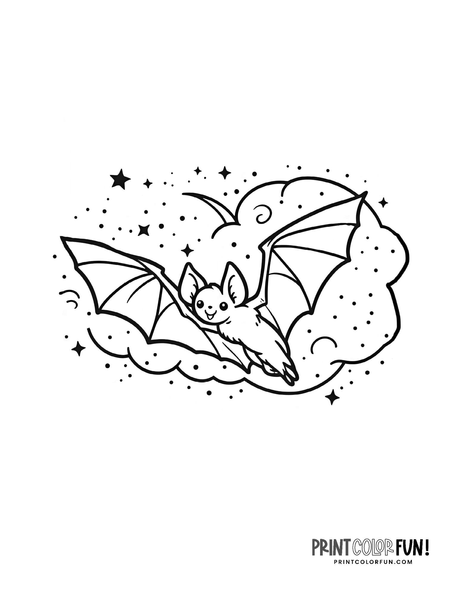 Bat coloring pages crafts more for halloween learning fun at