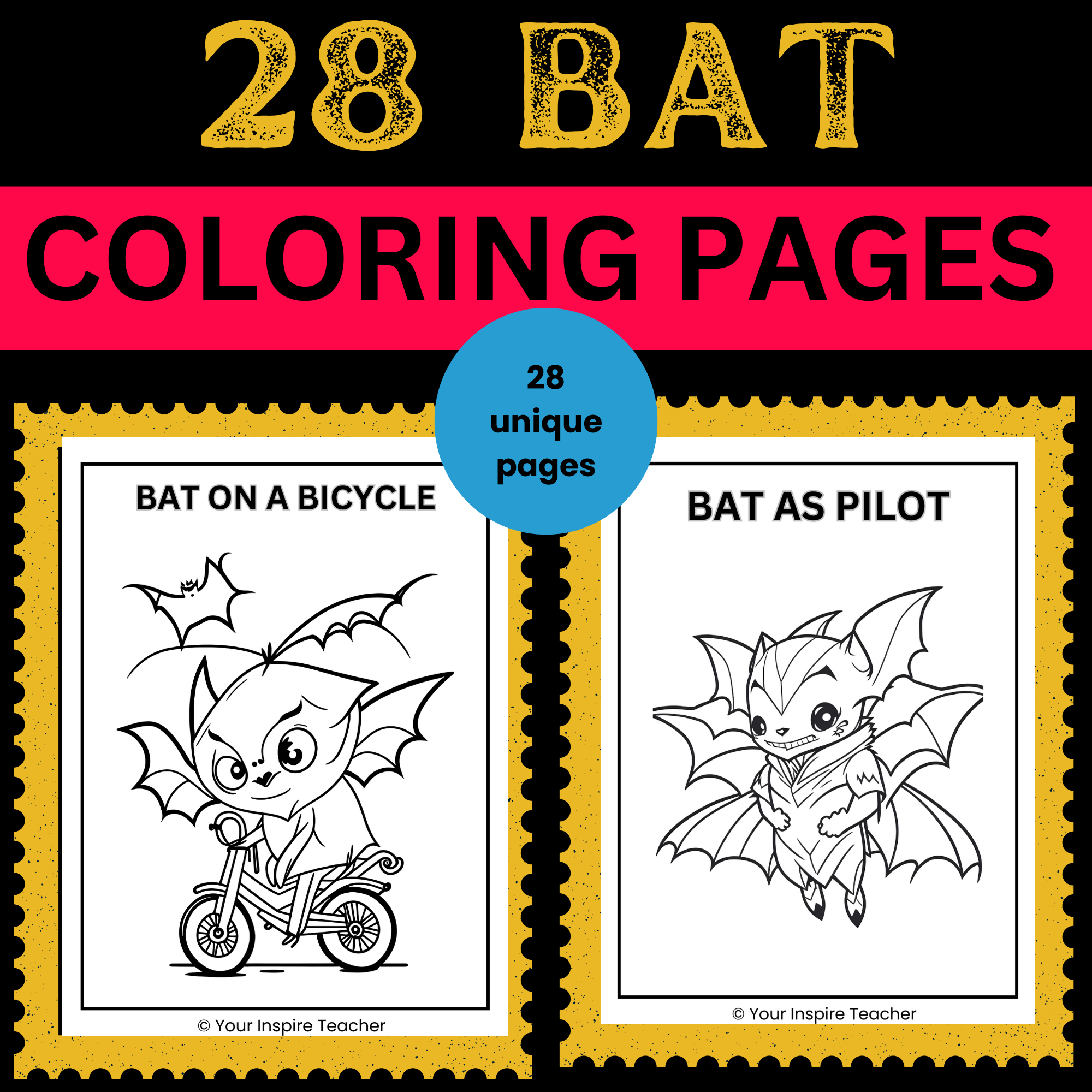 Halloween bats coloring pages activities