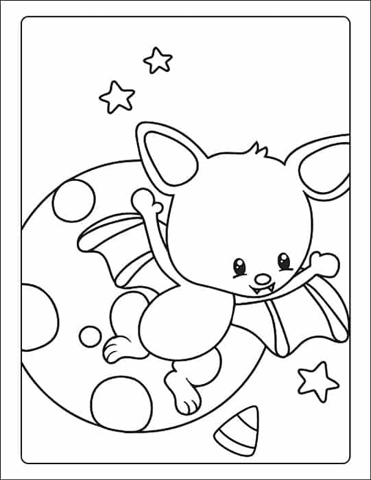 Halloween coloring pages for kids printable set pages