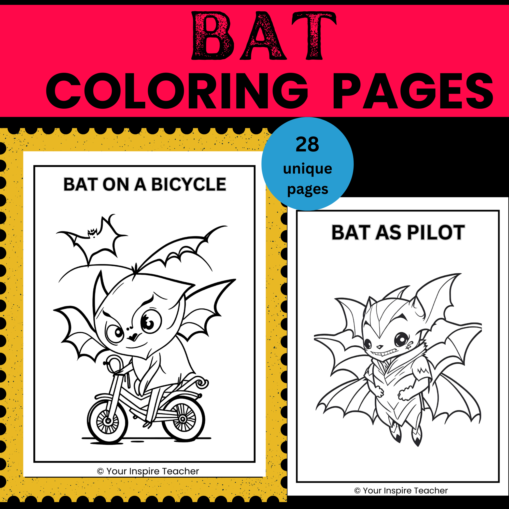Halloween bats coloring pages activities