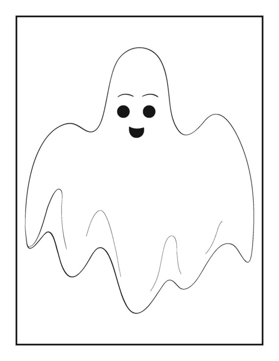 Simple halloween coloring pages mazes and word searches activity book for kids for download
