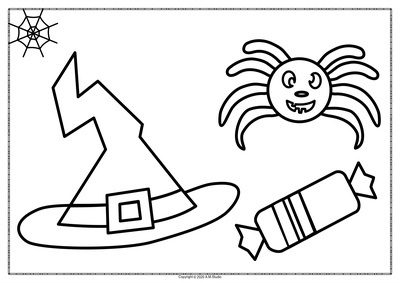 Halloween coloring pages for young children