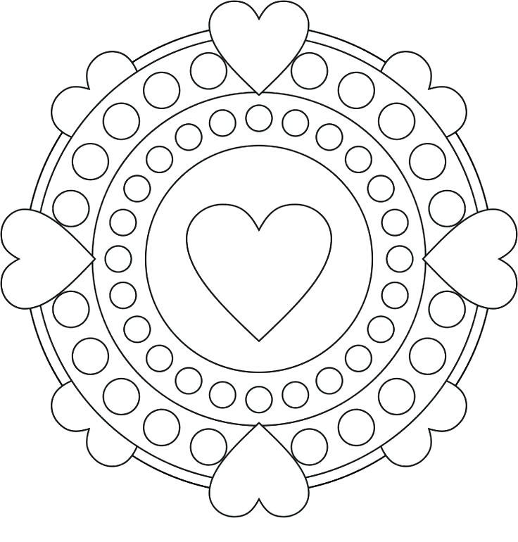 Valentine heart coloring pages