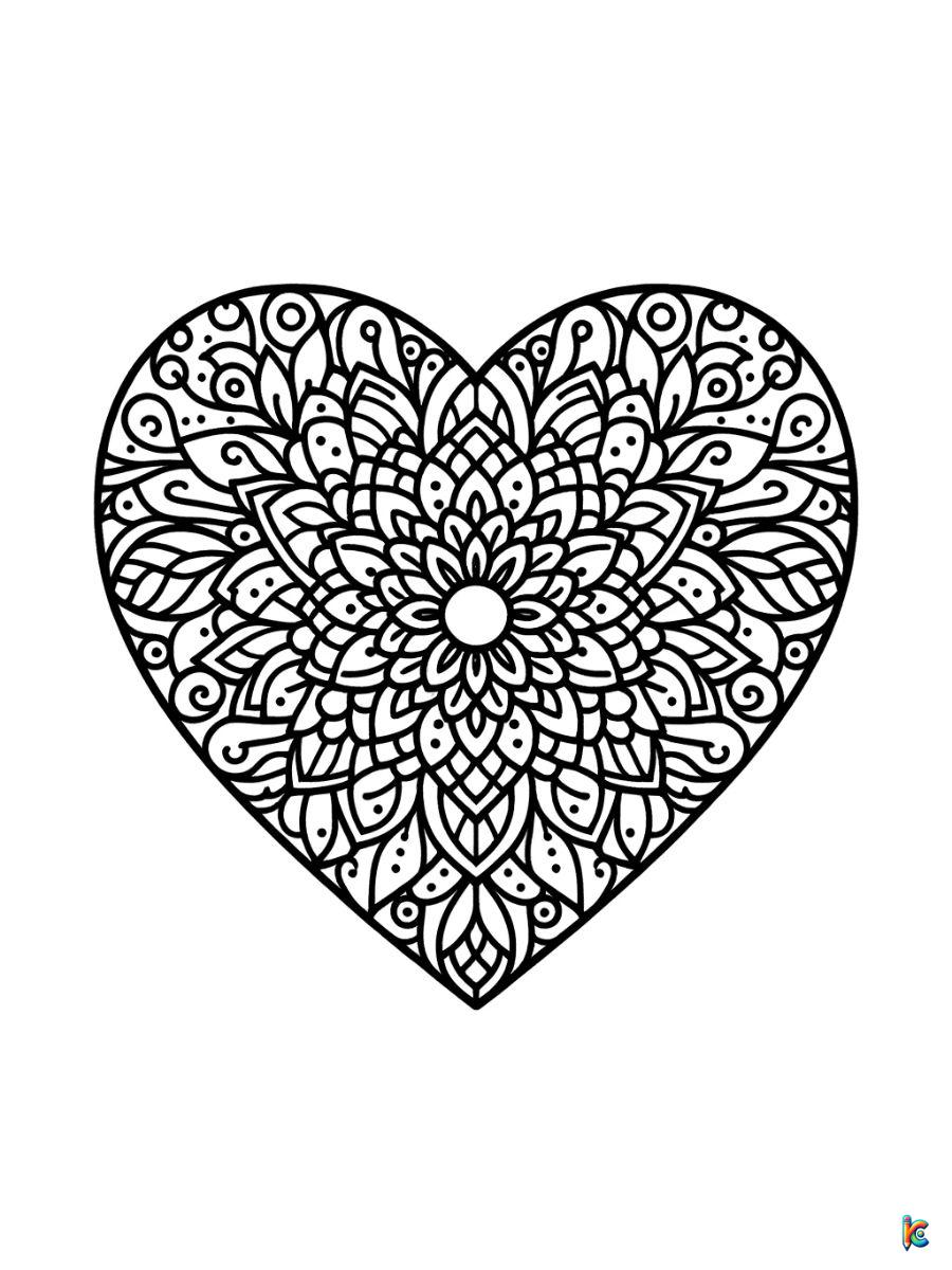 Heart coloring pages â