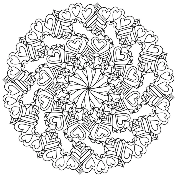 Heart mandala coloring page stock photos royalty free heart mandala coloring page images