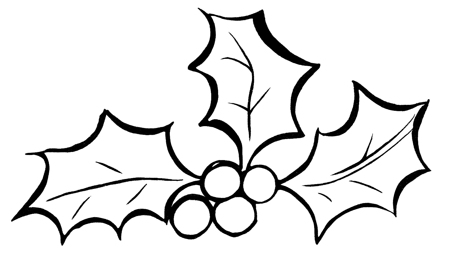 How to draw holly leaves easy steps