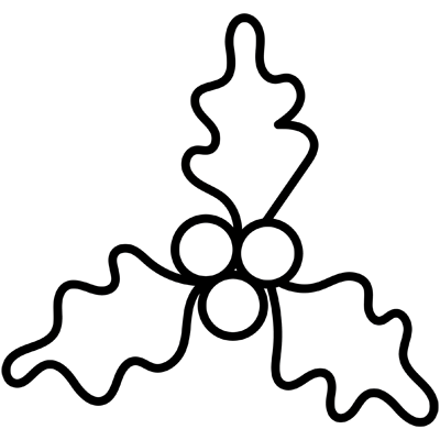Holly leaf template