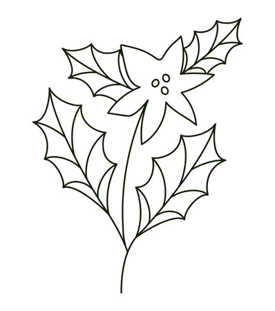 Holly line drawing stock illustrations cliparts and royalty free holly line drawing vectors