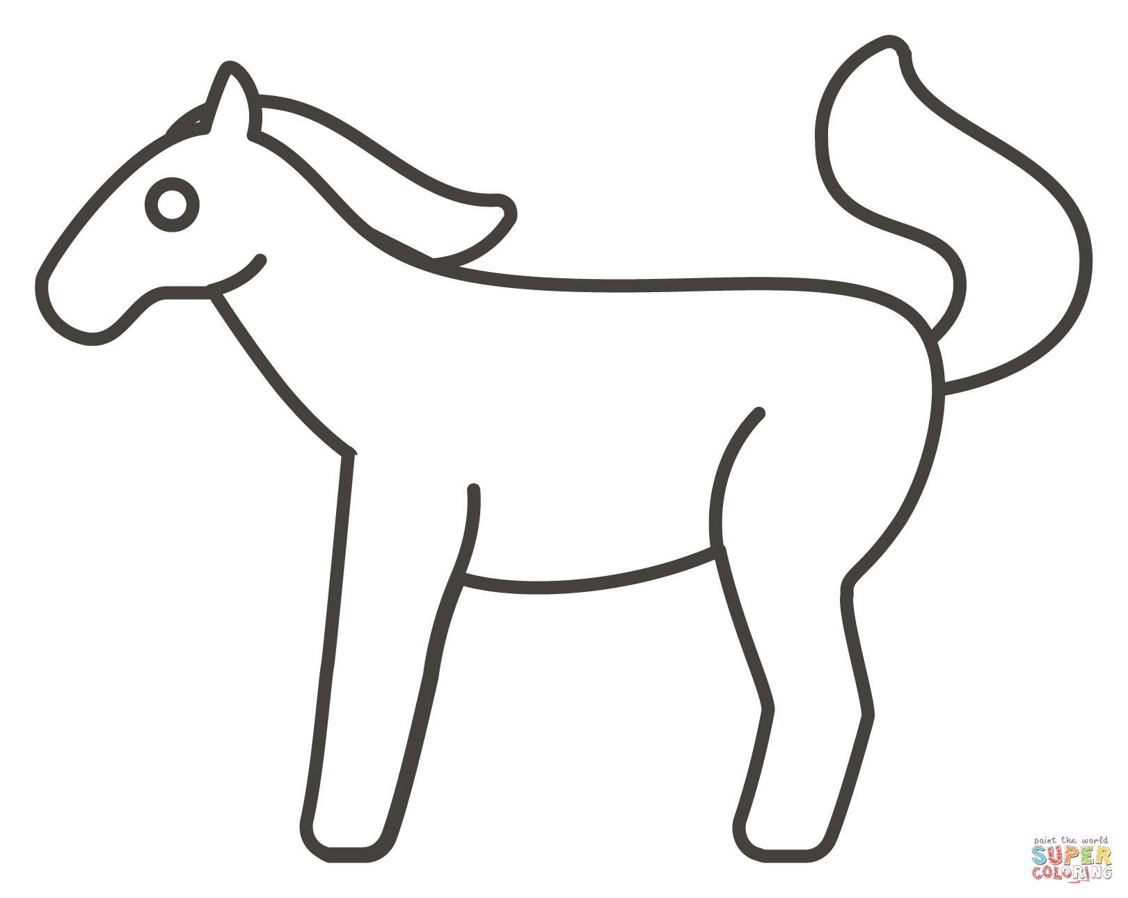 Horse coloring page free printable coloring pages