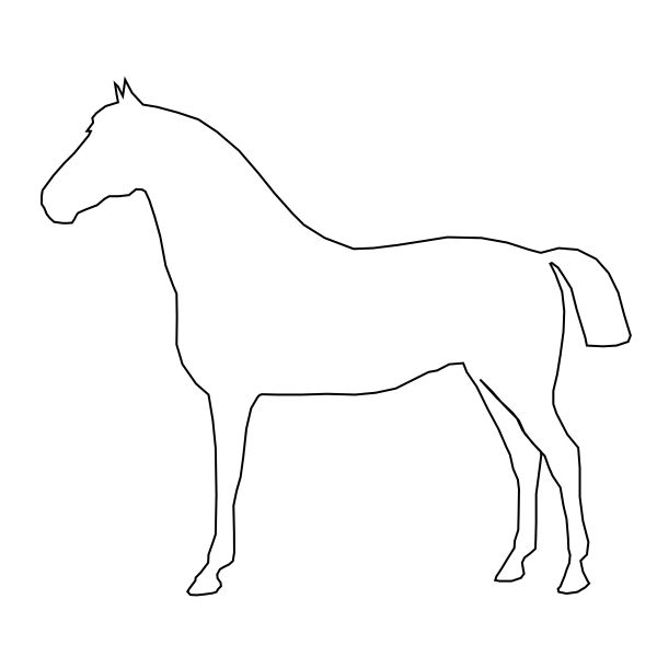 Simple outline horse