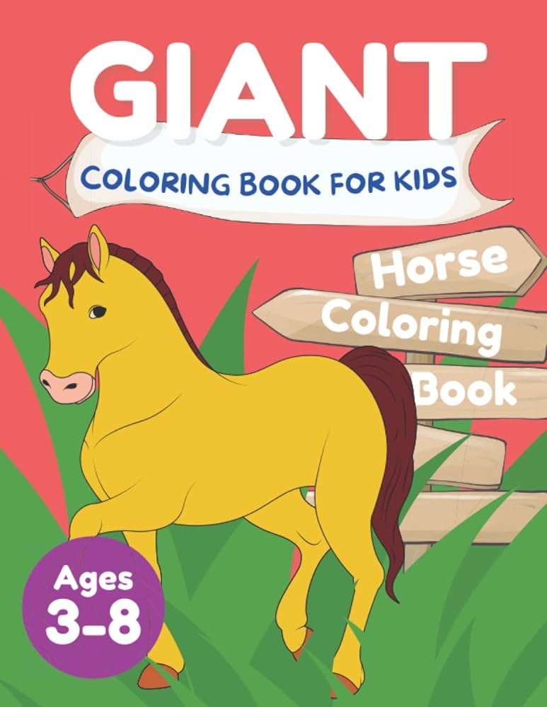 Giant horse coloring book pages by books smar kids