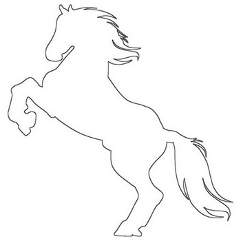 Horse coloring pages spirited horse outlines coloring pages