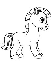 Simple maze for kids with a horse