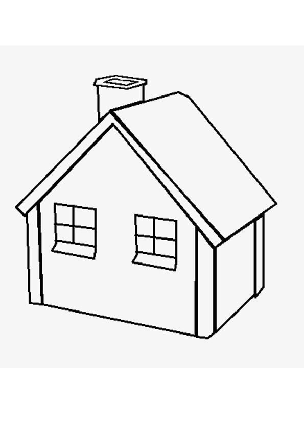 Coloring pages simple house coloring pages for kids