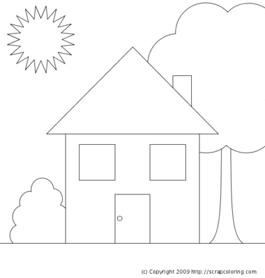 House coloring page