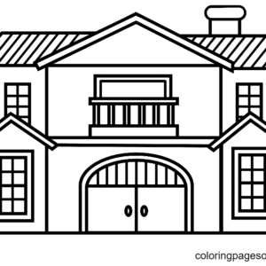House coloring pages printable for free download