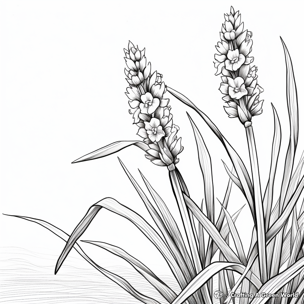Realistic flower coloring pages