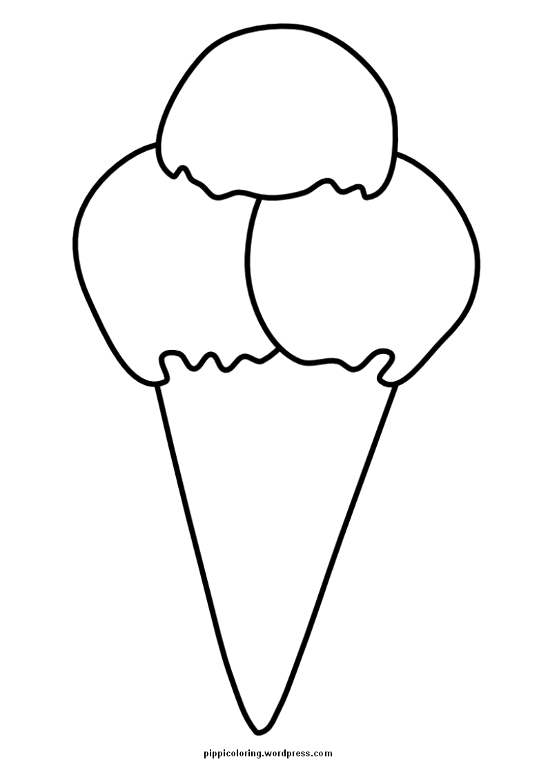 Icecream pippis coloring pages