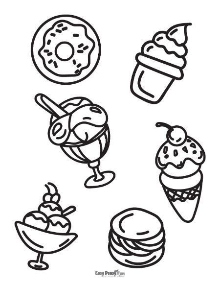 Printable ice cream coloring pages â sheets