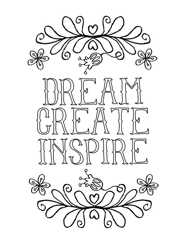 Inspirational coloring page