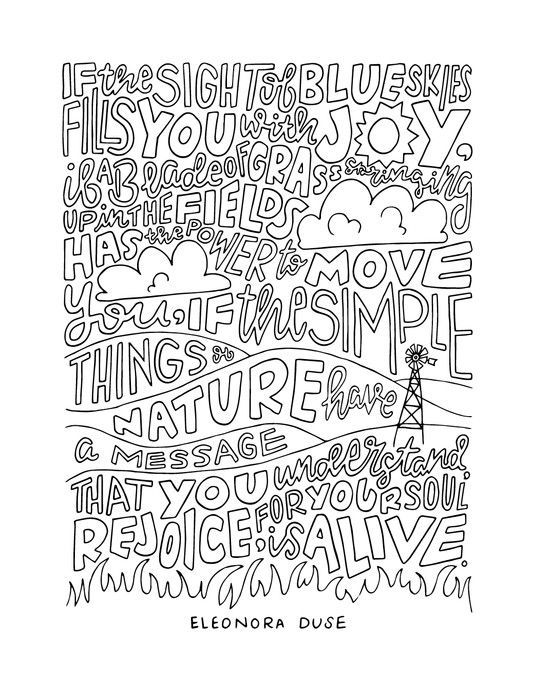 Inspirational coloring pages