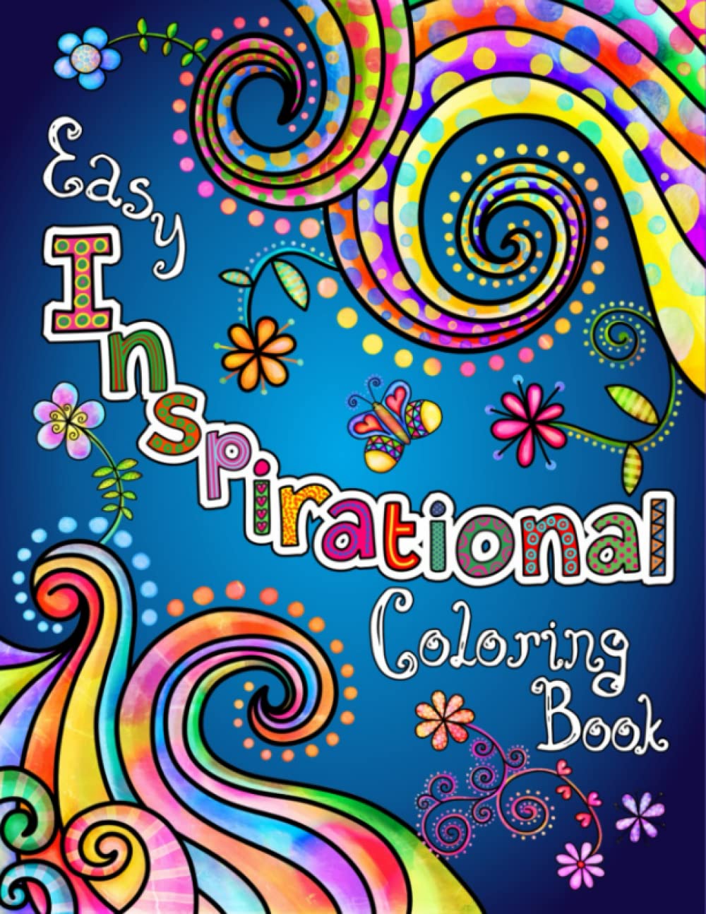 Easy inspirational coloring book for adults simple positive motivational good vibes quotes for stress relief and relaxation by suite design
