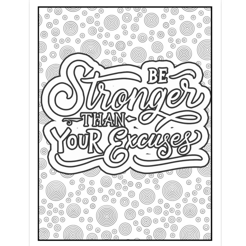 Easy coloring book for motivational adults inspirational quotes simple large print coloring pages with positive and good vibes